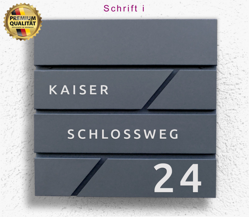 Prime91,Briefkasten,Wand,Edelstahl,Anthrazit,Ral,Bauhaus,,modell 5