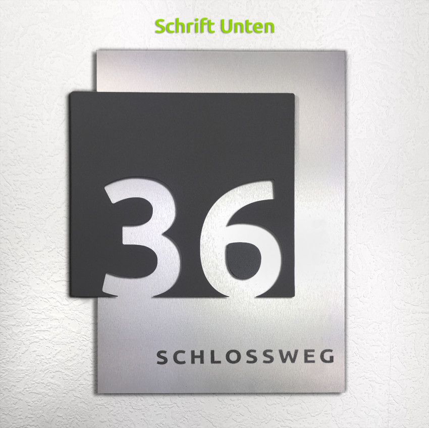 kio-times,v2a,rostfrei,gebürstet,LED, DESIGN, HAUSNUMMER, schiefer,edelstahl,hausnummerschild,