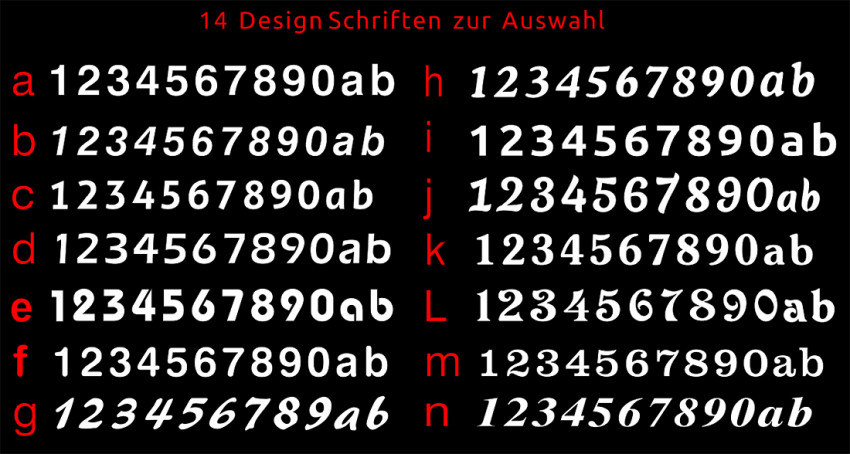 01 Avangarde Design Hausnummer mit Straße Anthrazit Silber Satiniert & gebürstet