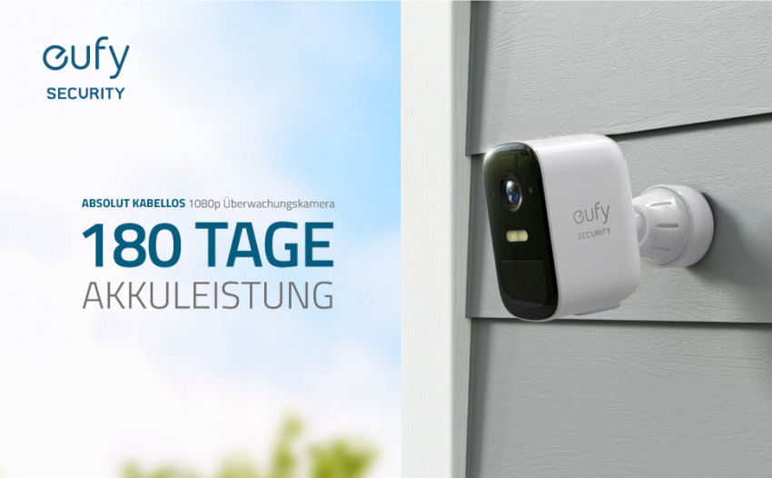 eufy Security eufyCam 2C 2+1 kabellose Überwachungskamera HD 1080p, IP67  wetterfest, Doppel-Kamera-Set