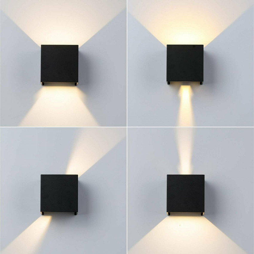 Anthrazit,COB,LED, Wandleuchte, IP54, LEUCHTE, STRAHLER,down