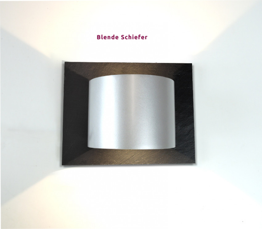 EDELStahl,LED, Wandleuchte,schiefer, LEUCHTE, LAMPE, silber,Design,up & down