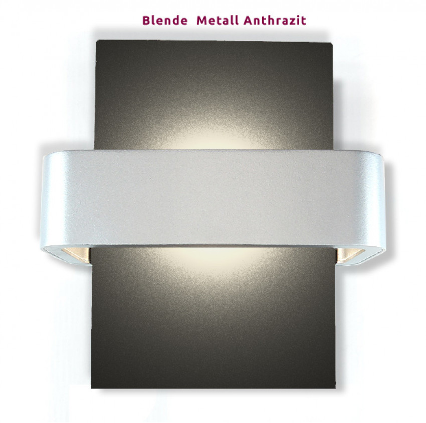 Up&down,Anthrazit, LED, DESIGN, mit HAUSNUMMER, LEUCHTE,Strahler,silber, cob