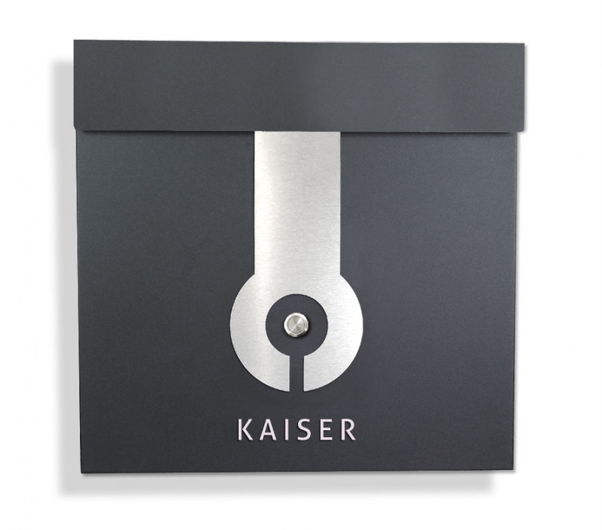 Omega, Mit Klingel, Edelstahl, RAL, 7016, Briefkasten, Wandbriefkasten, Wetterfest, integriert
