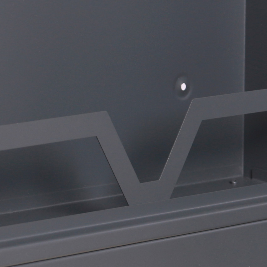 Prime Post 96 Premium Design Briefkasten Anthrazit & Silber NAME & NUMMER