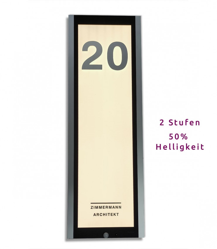 Hausnummerleuchte, Doorpanel, LED,Hausnummer, Beleuchtet, edelstahl, Acryl, Ral, 7016, Anthrazit, Modern, Design,