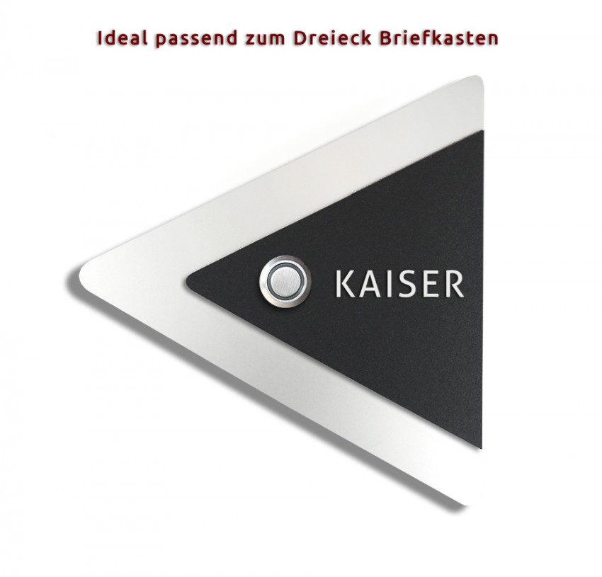 LED, DESIGN, Klingel,Funkklingel, Anthrazit, edelstahl