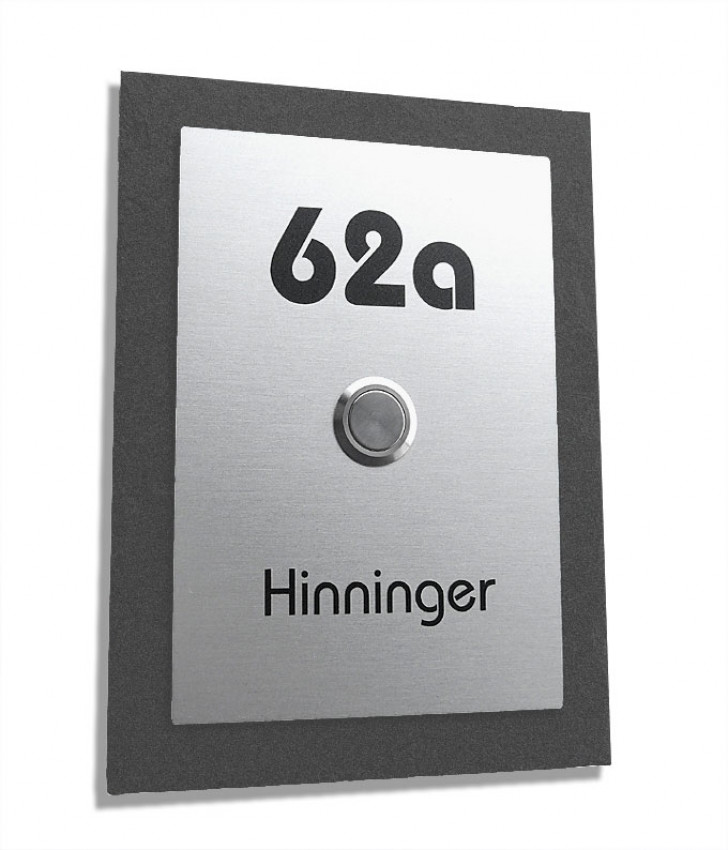 LED,Türklingel, Klingel, Klingelplatte, Sprechanlage,Edelstahl, RAL7016, Funk-klingel