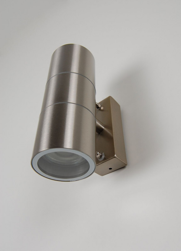 SUNSET PURE Design Strahler Up & Down LED Wandleuchte Edelstahl