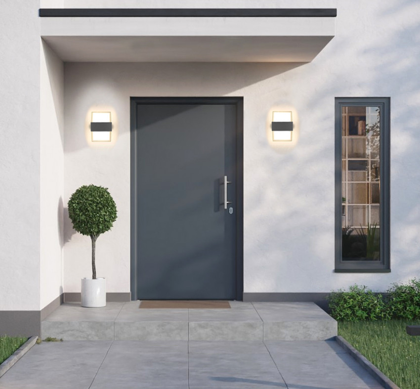 Instyle,Anthrazit, LED, DESIGN, mit HAUSNUMMER, LEUCHTE,Strahler,silber, cob