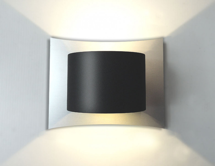 LED, Wandleuchte,gebürste, LAMPE, silber,Design,COB, up & down