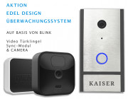 05 ZENITH VIDEO-KLINGEL - SET & KAMERA BLINK SYSTEM W-LAN Akku + Kabel Abo FREI